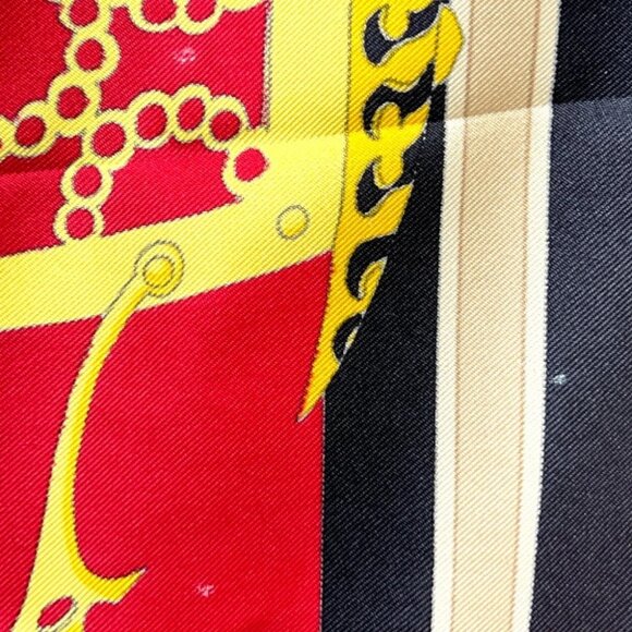 HERMES Carre90 LES MUSEROLLES Noseband Carre Scarf Scarf silk Black - Picture 4 of 12